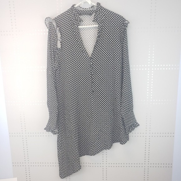 Walter Baker | Lila Polka Dot Asymetrical tunic - Picture 1 of 6